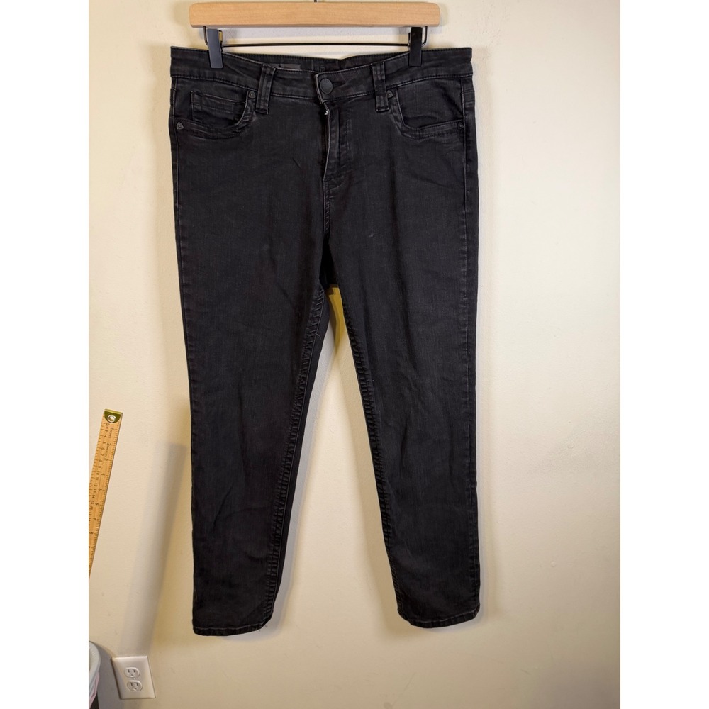 Kut from the Kloth Womens Straight Leg Jeans Faded Black Size 14S